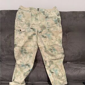 Anthropologie Tie-Dye Jeans in Green and Blue